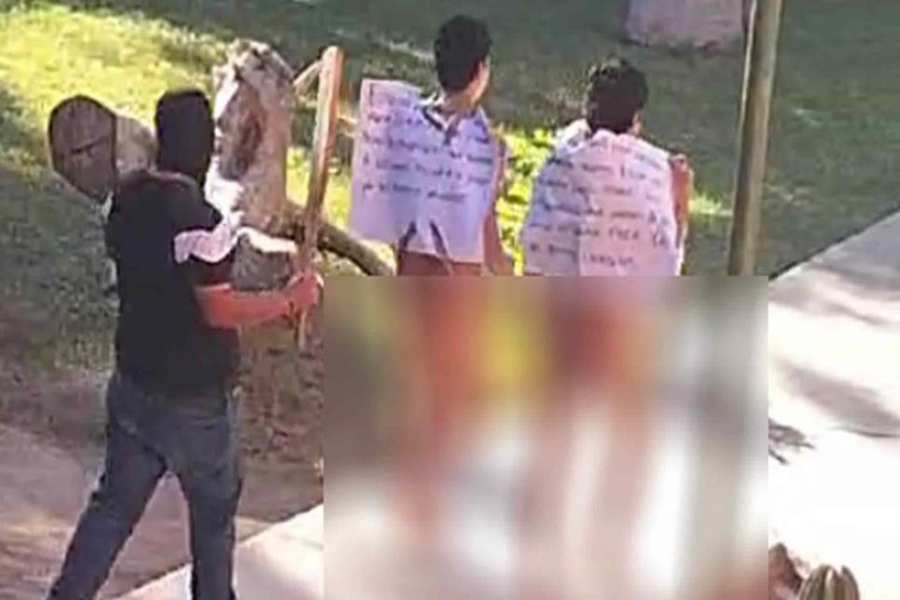Desnudan y agarran a tablazos a universitarios en Guasave, Sinaloa por