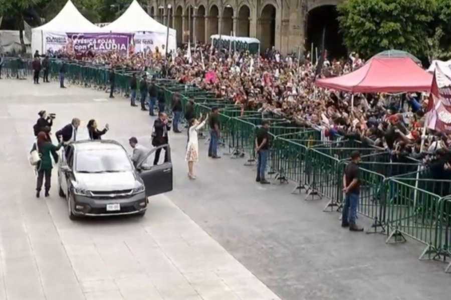 La presidenta Claudia Sheinbaum llega a Palacio Nacional - Dominio Público